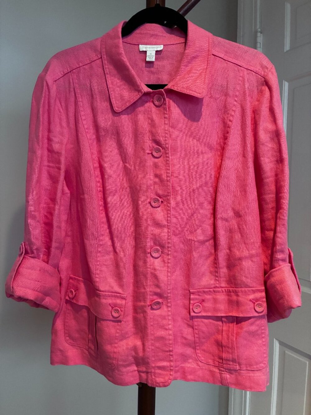Charter Club Blouse XL 100% Linen
